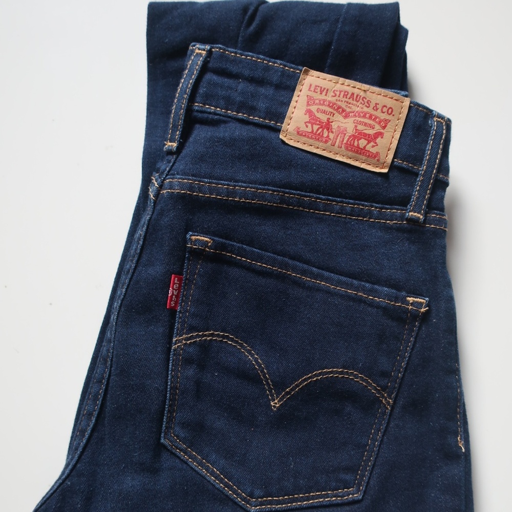 Levis 721 High Rise Skinny Stretch Jeans Indigo